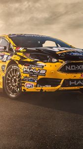 Preview wallpaper ford, fiesta, st, racing car, side view