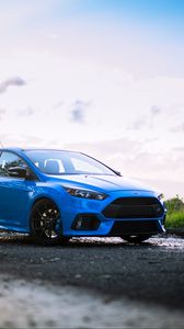 Preview wallpaper ford focus, ford, car, blue