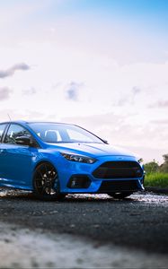 Preview wallpaper ford focus, ford, car, blue