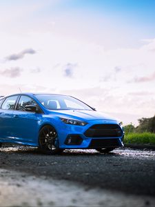 Preview wallpaper ford focus, ford, car, blue