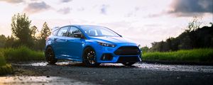 Preview wallpaper ford focus, ford, car, blue