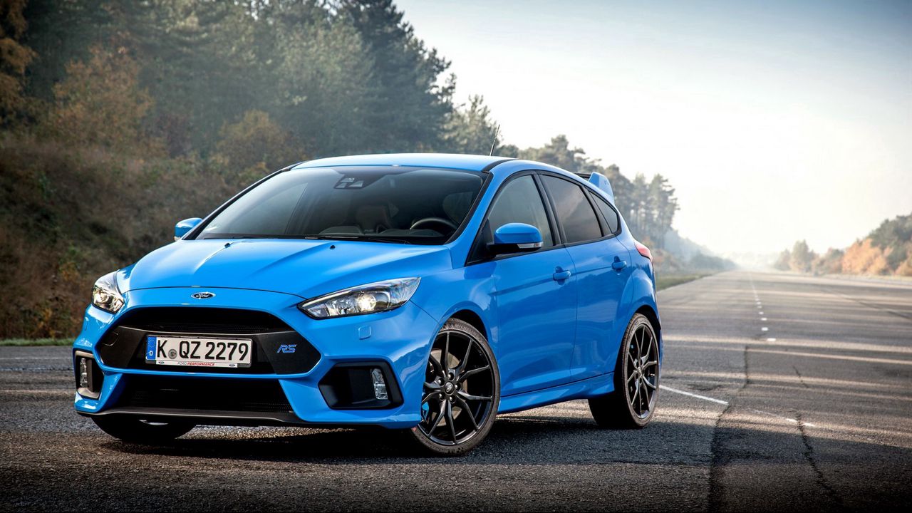 Wallpaper ford, focus, rs, blue, side view