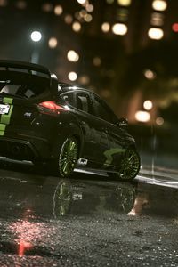 Preview wallpaper ford focus rs, ford focus, ford, rain