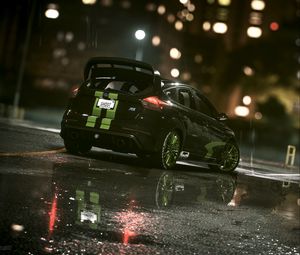 Preview wallpaper ford focus rs, ford focus, ford, rain