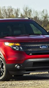 Preview wallpaper ford, ford explorer, auto, red