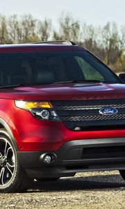 Preview wallpaper ford, ford explorer, auto, red