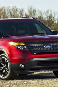 Preview wallpaper ford, ford explorer, auto, red