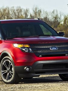 Preview wallpaper ford, ford explorer, auto, red