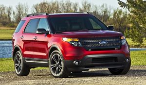 Preview wallpaper ford, ford explorer, auto, red