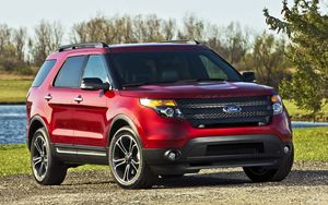 Preview wallpaper ford, ford explorer, auto, red