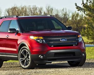 Preview wallpaper ford, ford explorer, auto, red