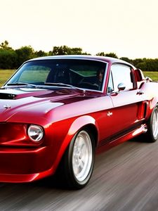 Preview wallpaper ford, ford mustang, red car