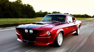 Preview wallpaper ford, ford mustang, red car