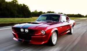 Preview wallpaper ford, ford mustang, red car