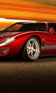 Preview wallpaper ford, gt40, supercar, red, side view