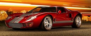 Preview wallpaper ford, gt40, supercar, red, side view