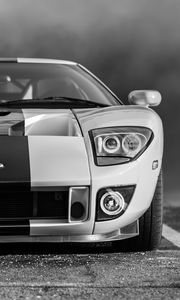 Preview wallpaper ford gt, ford, bw, lights