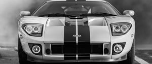 Preview wallpaper ford gt, ford, bw, lights