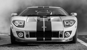 Preview wallpaper ford gt, ford, bw, lights