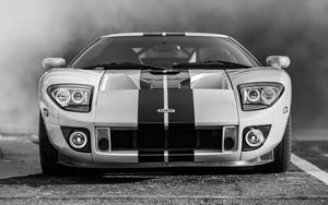 Preview wallpaper ford gt, ford, bw, lights