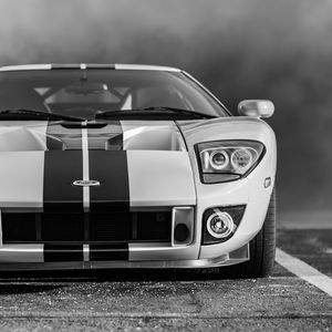 Preview wallpaper ford gt, ford, bw, lights