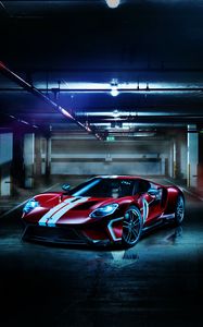 Preview wallpaper ford gt, ford, sports car, tuning