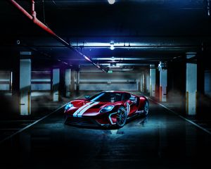 Preview wallpaper ford gt, ford, sports car, tuning