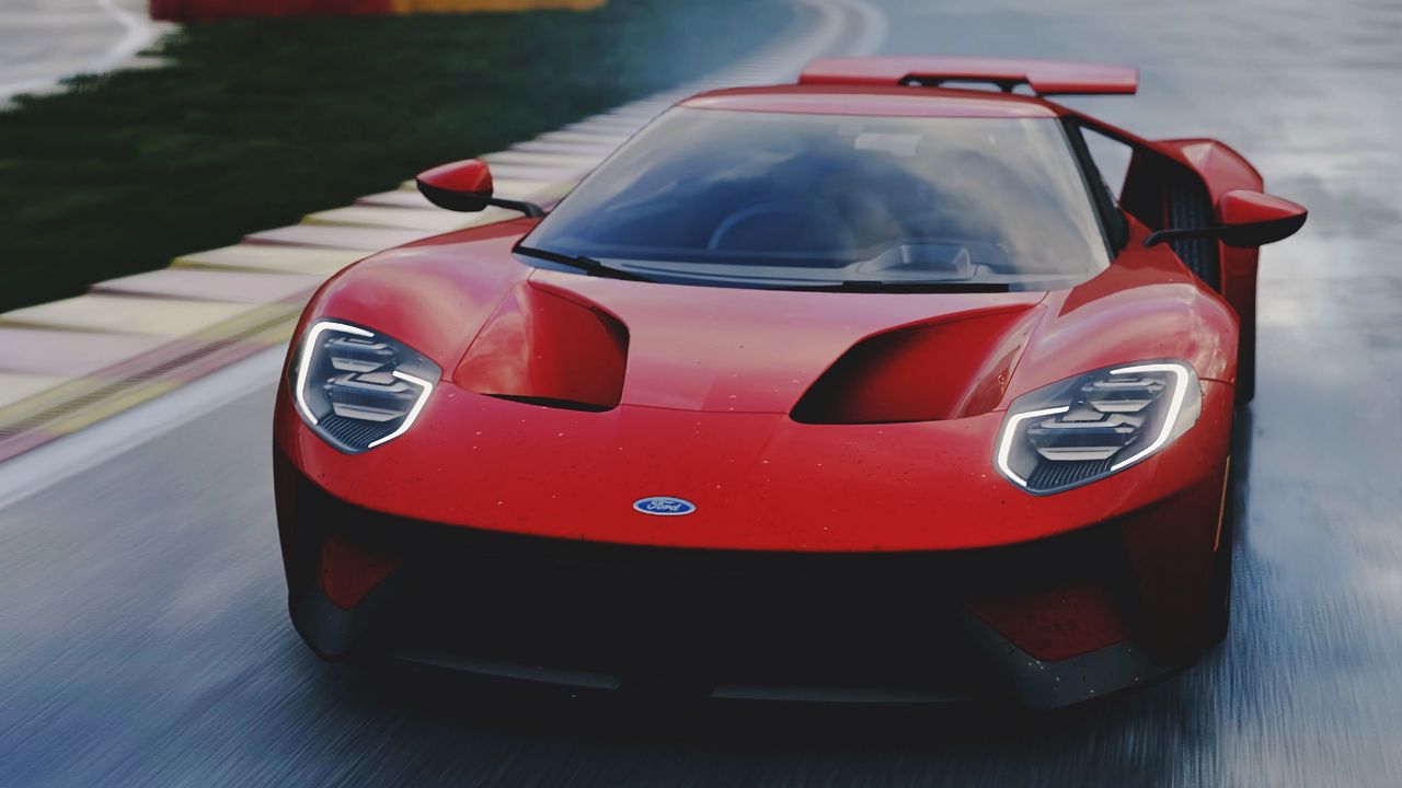 Wallpaper ford gt, ford, sports car, car, front view