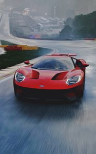 Preview wallpaper ford gt, ford, sports car, car, front view