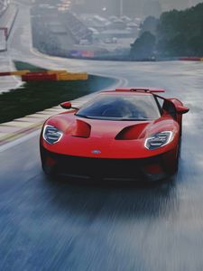 Preview wallpaper ford gt, ford, sports car, car, front view