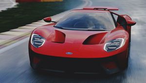 Preview wallpaper ford gt, ford, sports car, car, front view