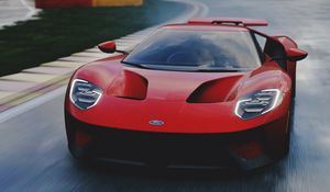 Preview wallpaper ford gt, ford, sports car, car, front view