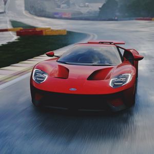 Preview wallpaper ford gt, ford, sports car, car, front view