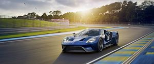 Preview wallpaper ford, gt, sports car, track