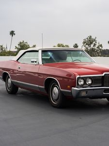 Preview wallpaper ford, ltd, convertible, 1972, red, side view