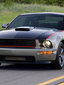 Preview wallpaper ford, mustang, auto, street, traffic