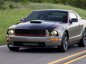 Preview wallpaper ford, mustang, auto, street, traffic