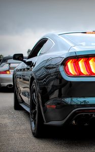 Preview wallpaper ford mustang, car, muscle car, back view