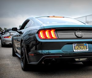 Preview wallpaper ford mustang, car, muscle car, back view