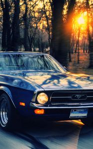 Preview wallpaper ford, mustang, cars, traffic