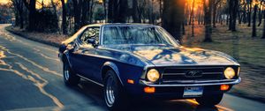 Preview wallpaper ford, mustang, cars, traffic