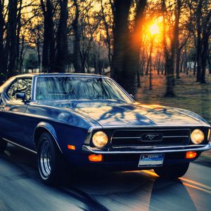 Preview wallpaper ford, mustang, cars, traffic