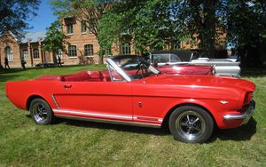 Preview wallpaper ford mustang, convertible, red, auto