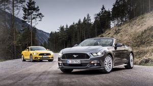 Preview wallpaper ford mustang, convertible, road