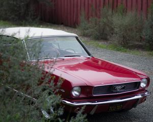 Preview wallpaper ford mustang, ford, car, red, headlight