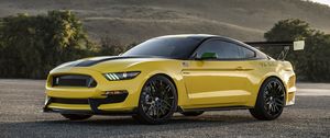 Preview wallpaper ford, mustang, gt350, shelby, yellow