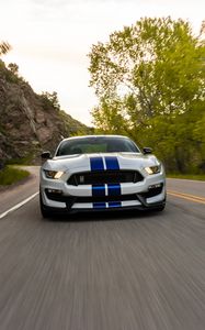 Preview wallpaper ford mustang gt350, ford, car, sportscar, road, speed