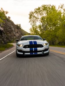 Preview wallpaper ford mustang gt350, ford, car, sportscar, road, speed
