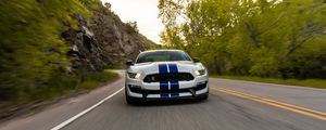 Preview wallpaper ford mustang gt350, ford, car, sportscar, road, speed