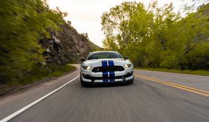 Preview wallpaper ford mustang gt350, ford, car, sportscar, road, speed